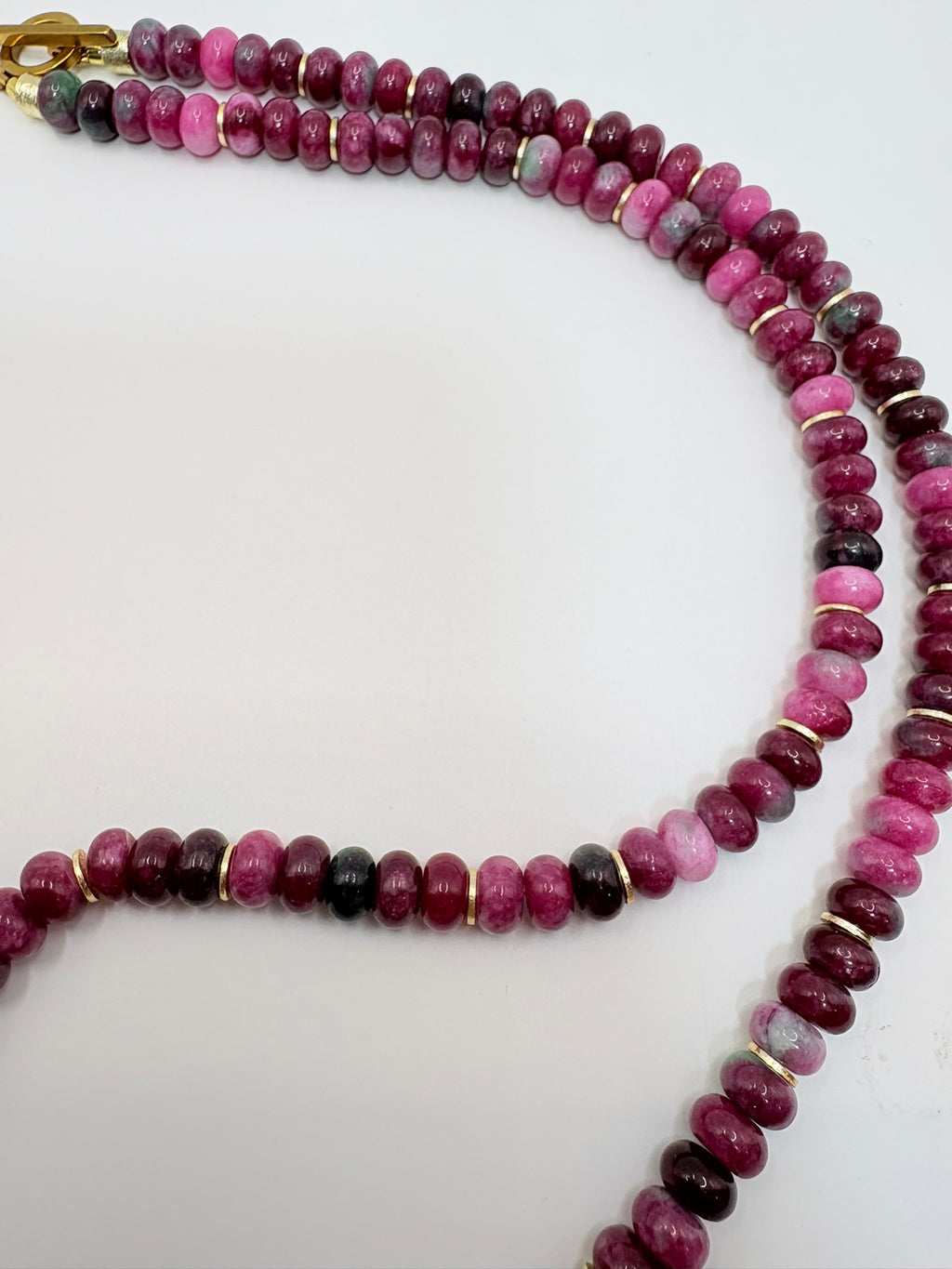 Ruby in Zoisite Rondelle Necklace
