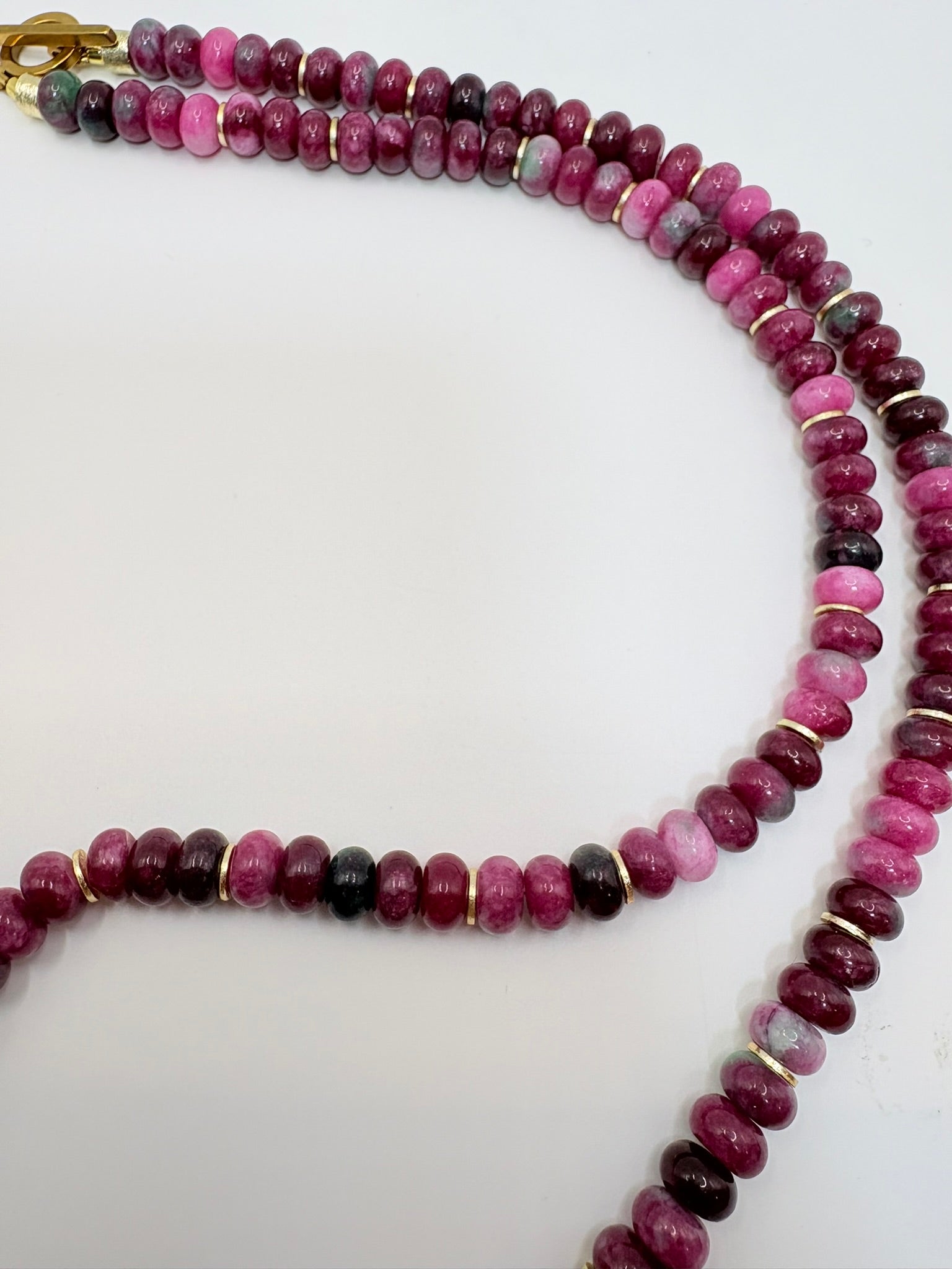 Ruby in Zoisite Rondelle Necklace