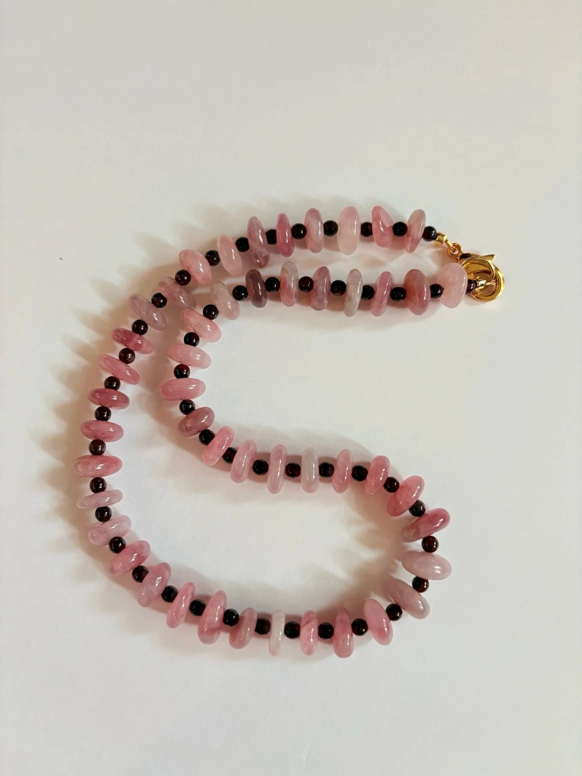 Rose Quartz and Garnet Necklace