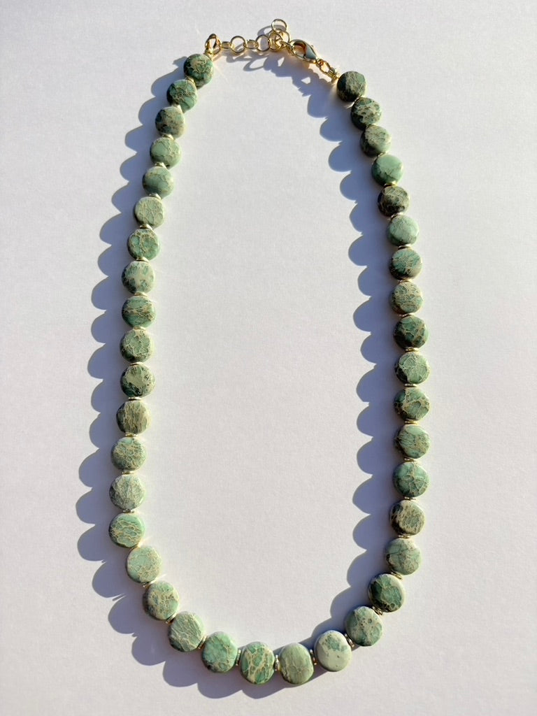 Aquaterra Coin Vintage Bead Necklace