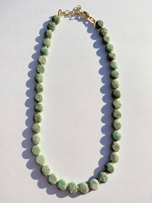 Aquaterra Coin Vintage Bead Necklace