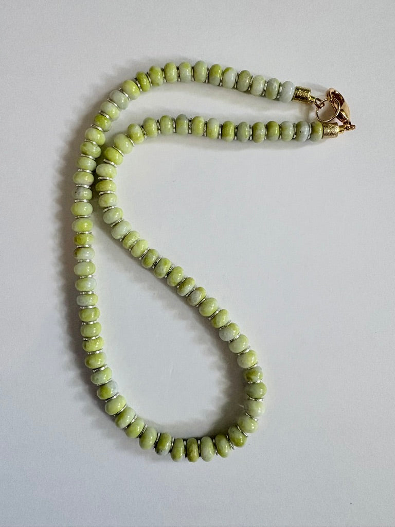 Lemon Jade Mixed Metals Necklace