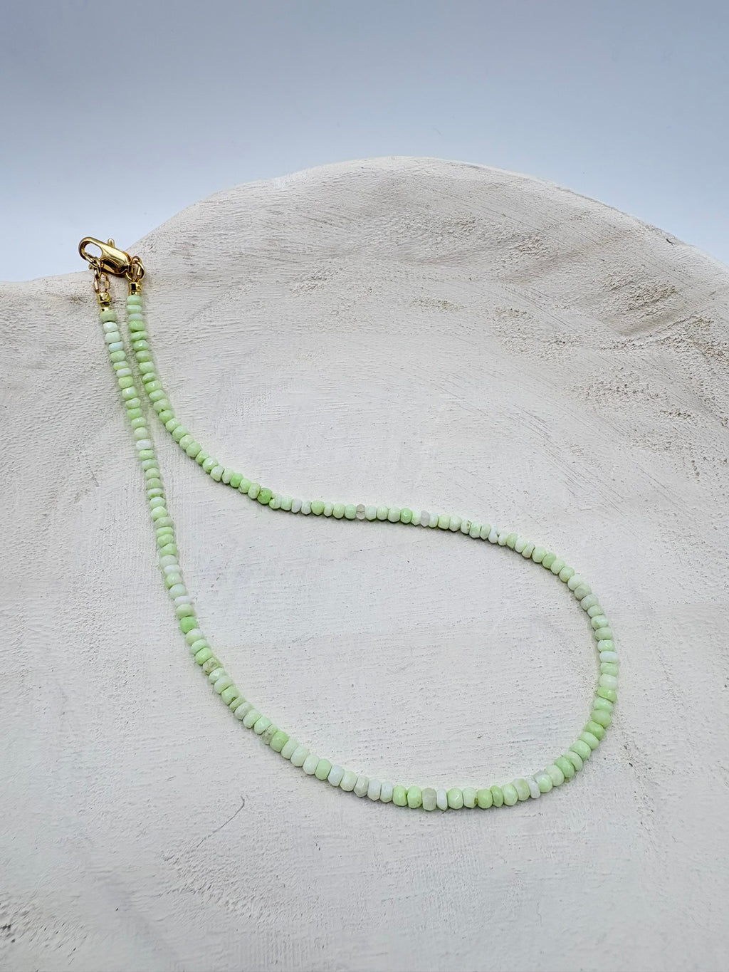 Faceted Lime Green Dyed Opal