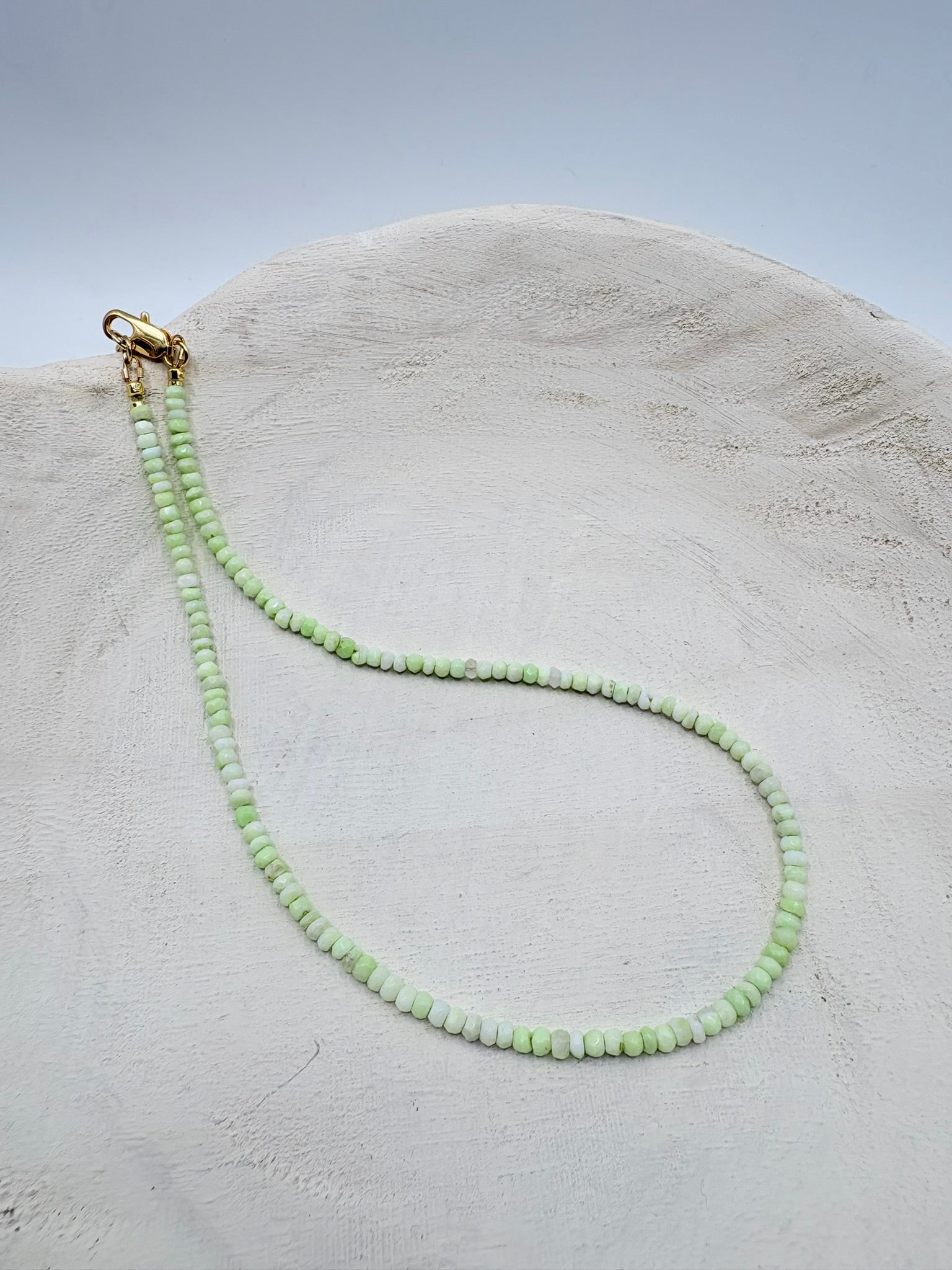 Faceted Lime Green Dyed Opal