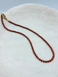 Burnt Orange Agate Dainty Necklace