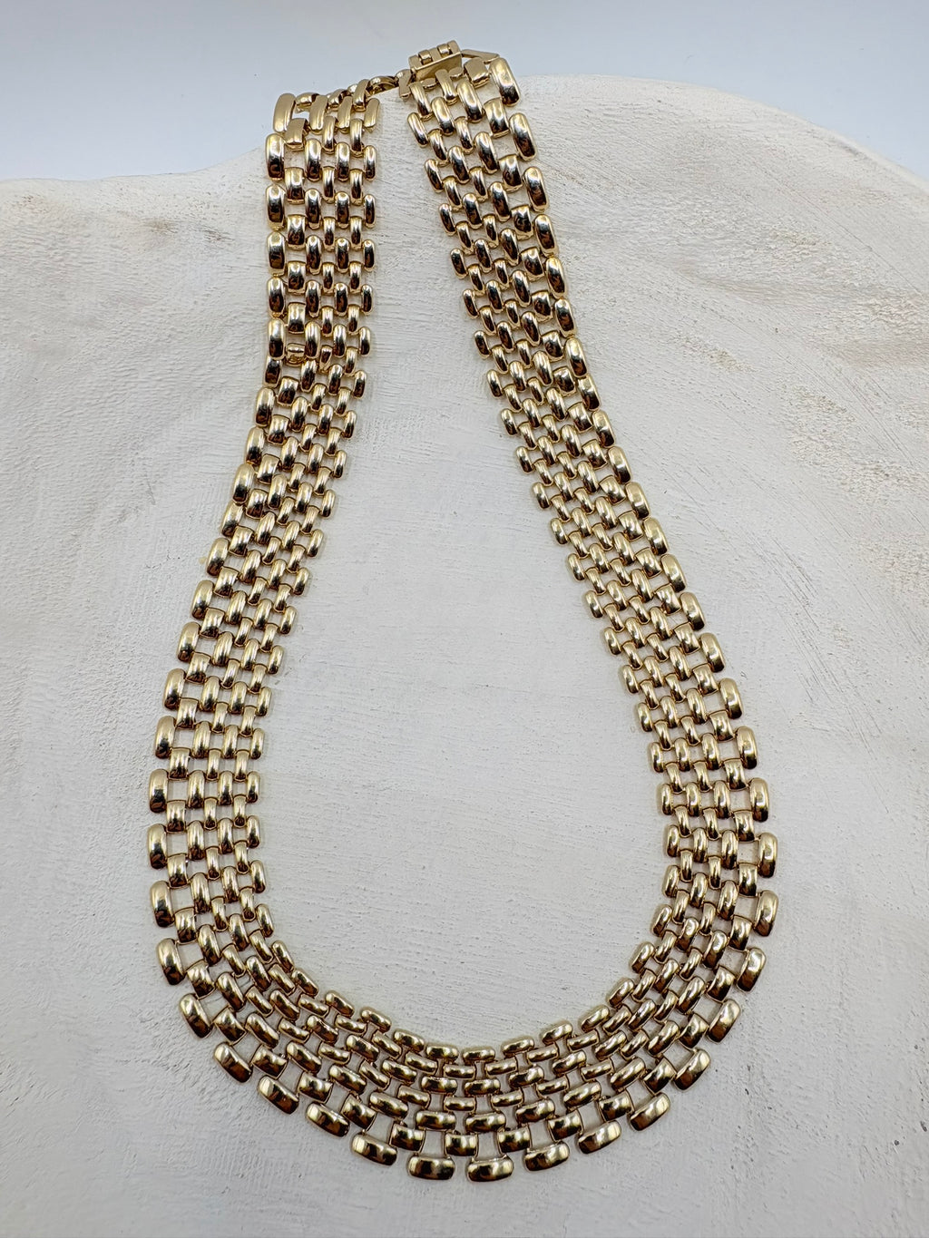 Vintage Bold Panther Link Collar 18 inches