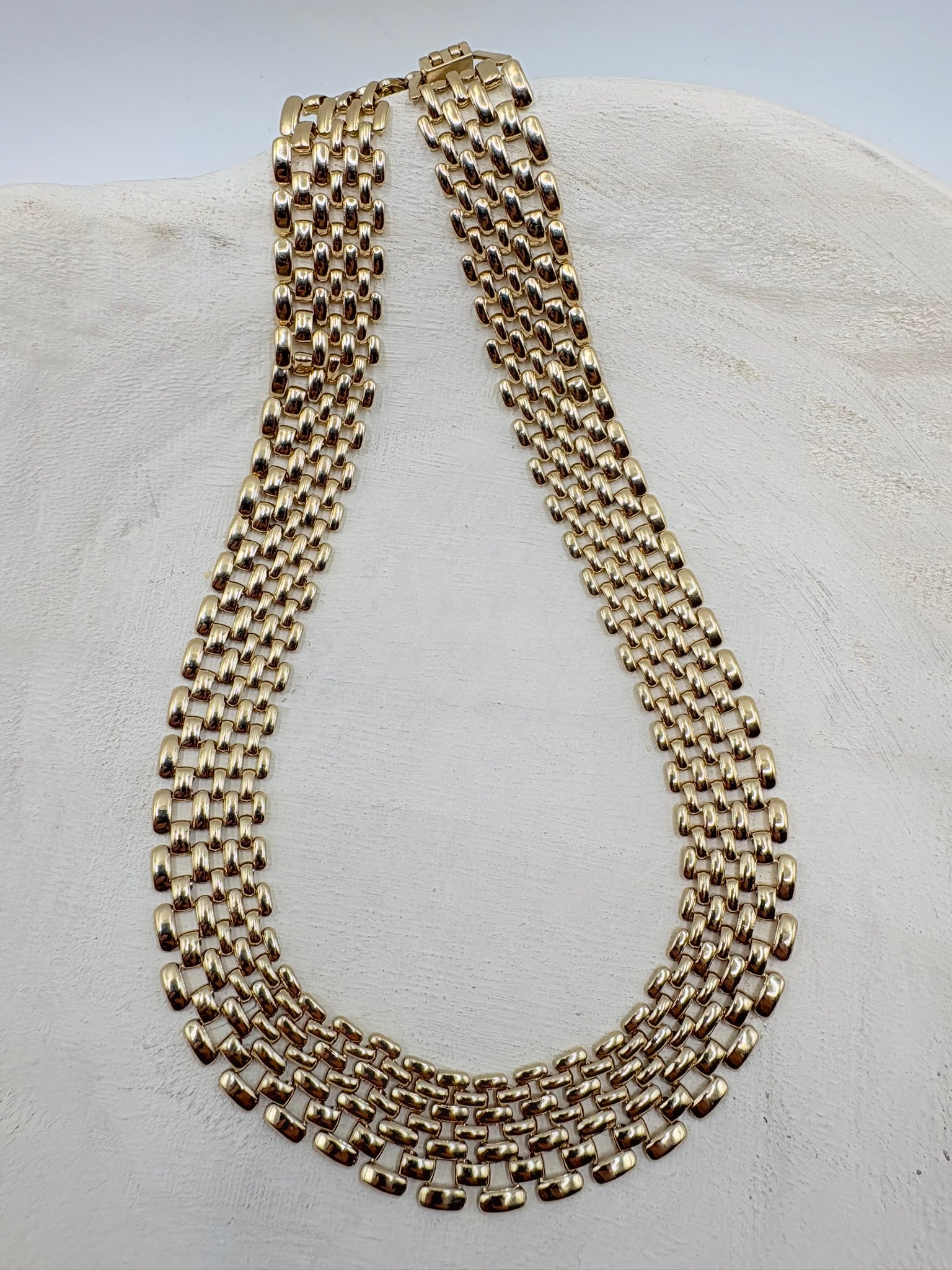 Vintage Bold Panther Link Collar 18 inches