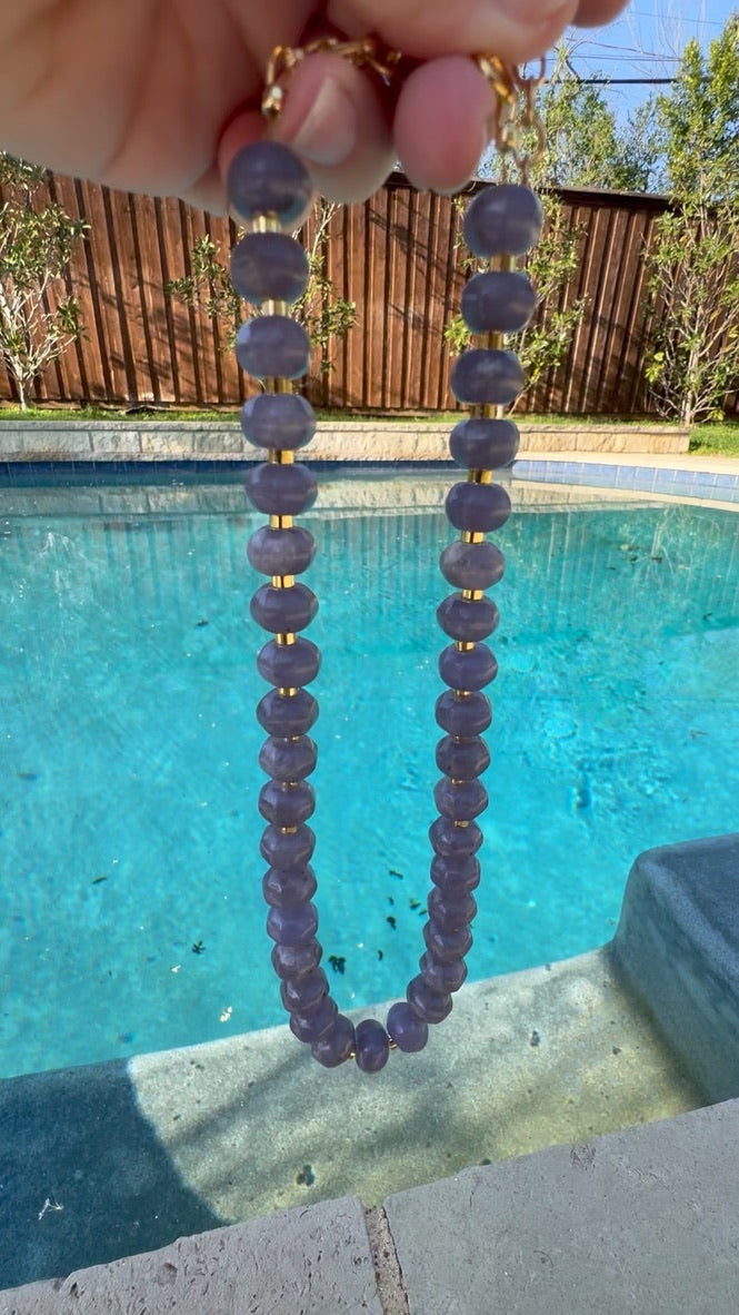 Lepidolite Natural Stone Necklace