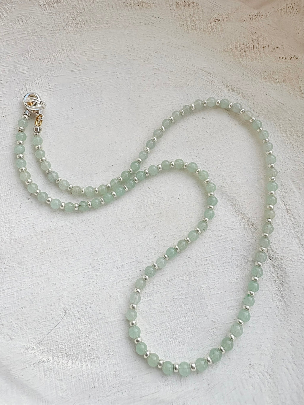 Translucent Aventurine Dainty Round Necklace