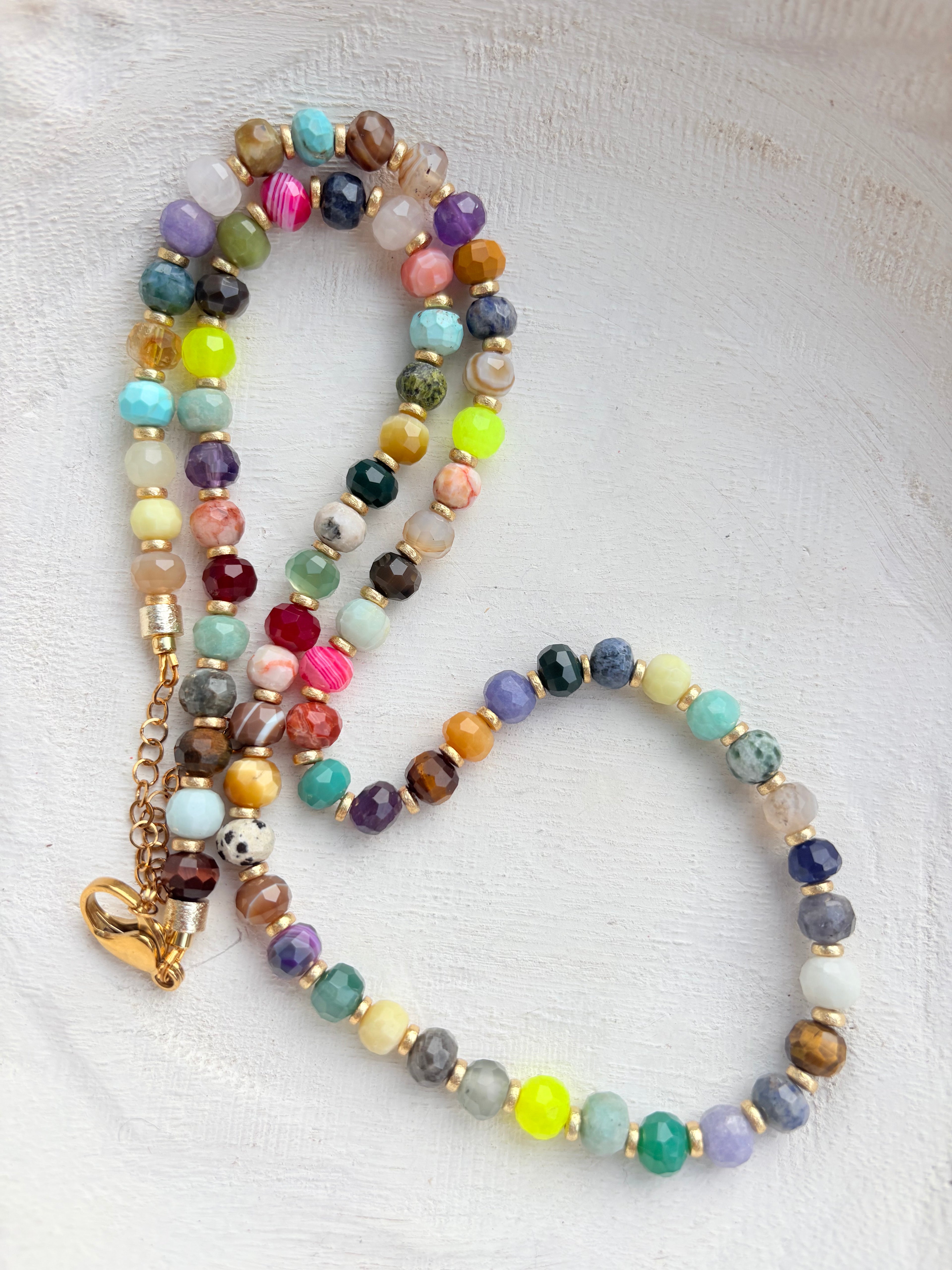 Faceted Multi-Stone Heritage Necklace