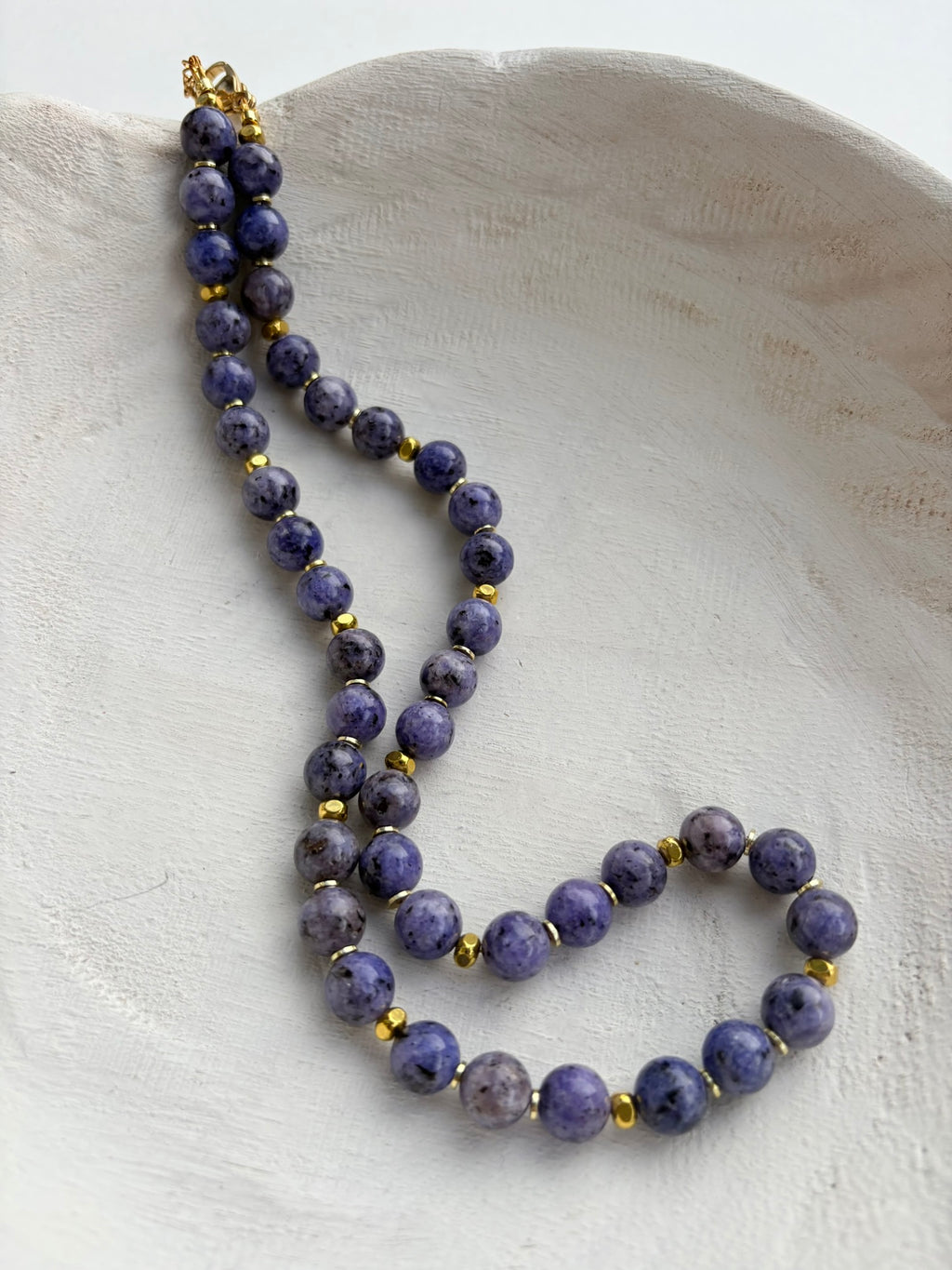 Natural Charoite Round Beaded Necklace