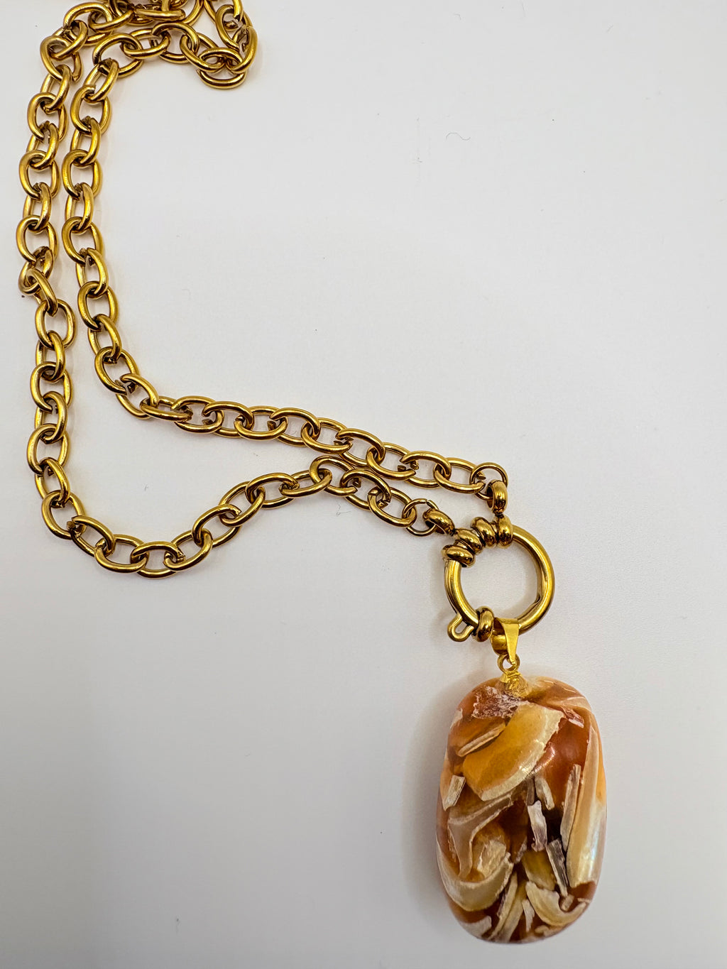 Statement Mosaic Shell Necklace
