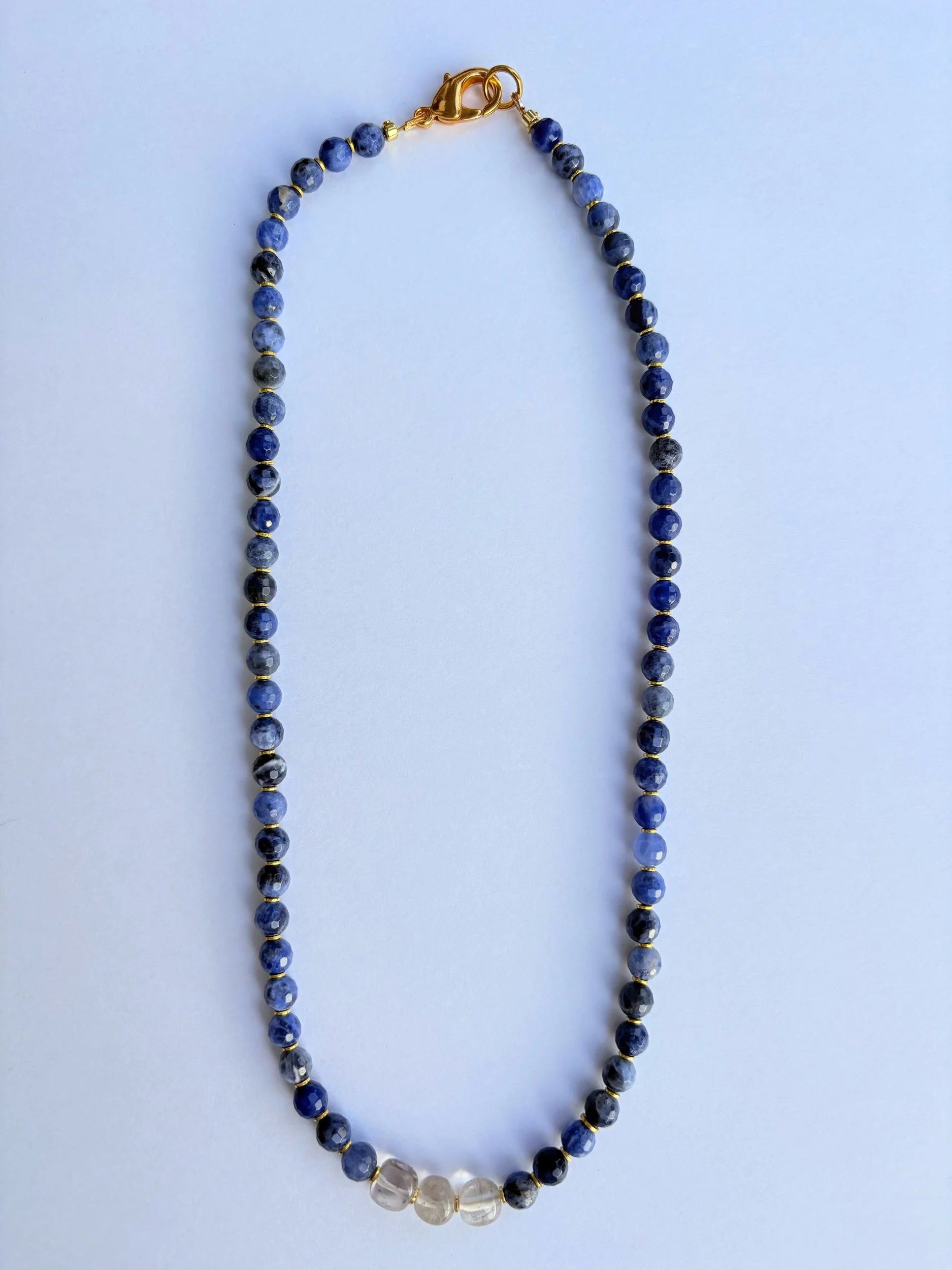 Sodalite and Quartz Necklace