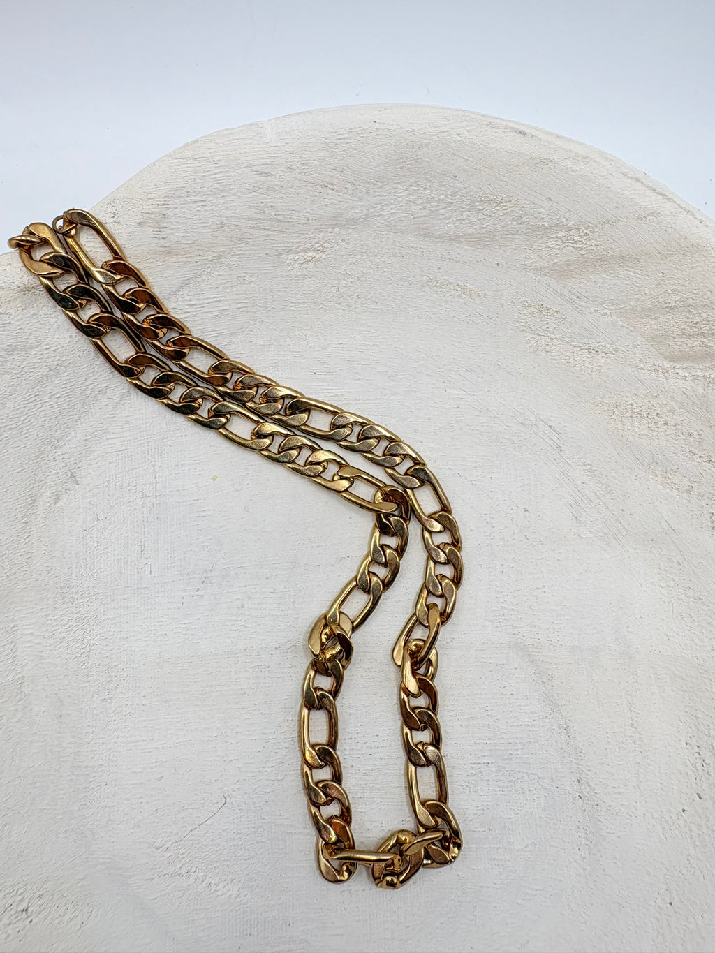 Vintage Chunky Bold Figaro Chain 19 inches