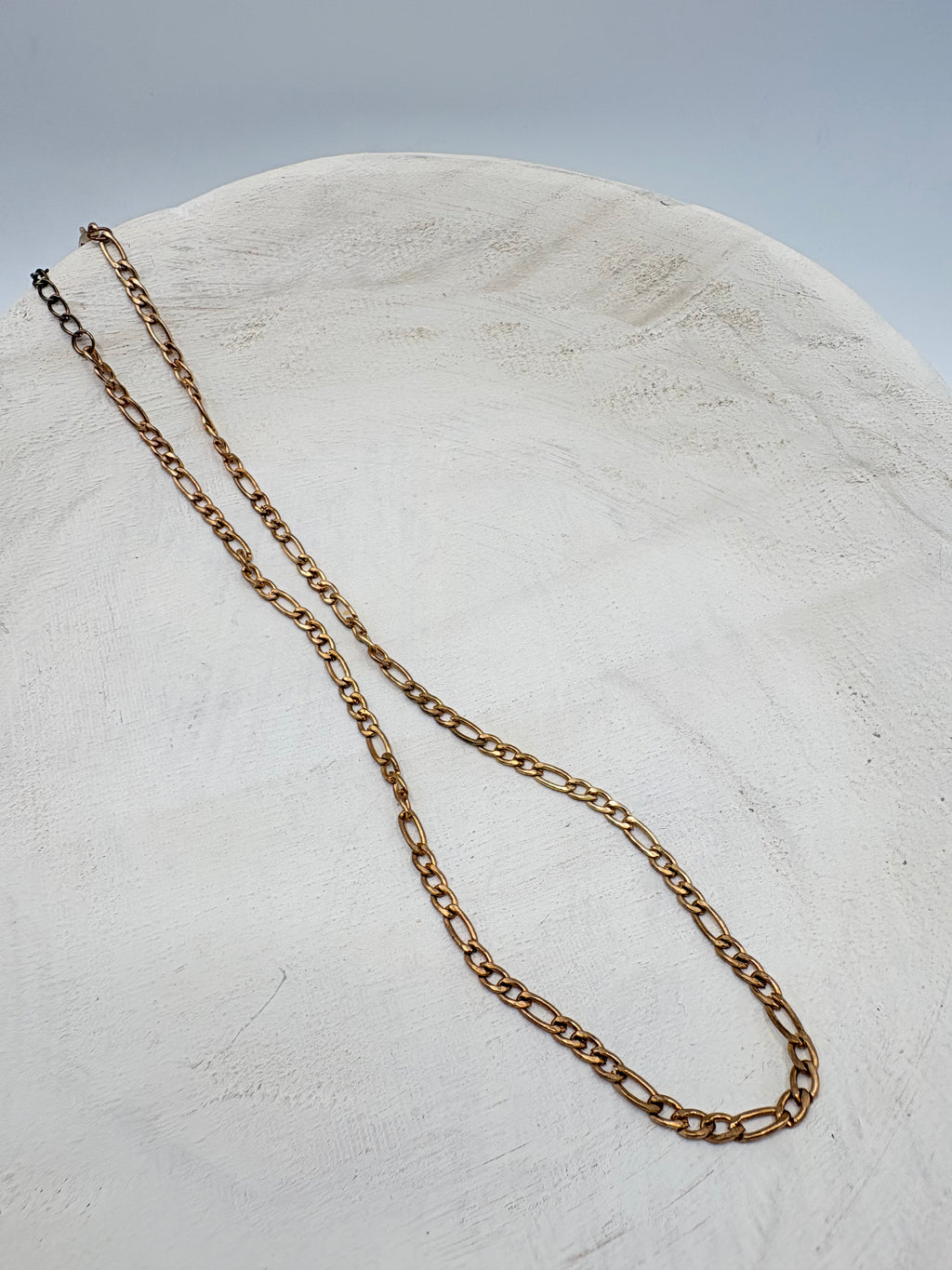 Vintage Delicate Figaro Chain 18 inches