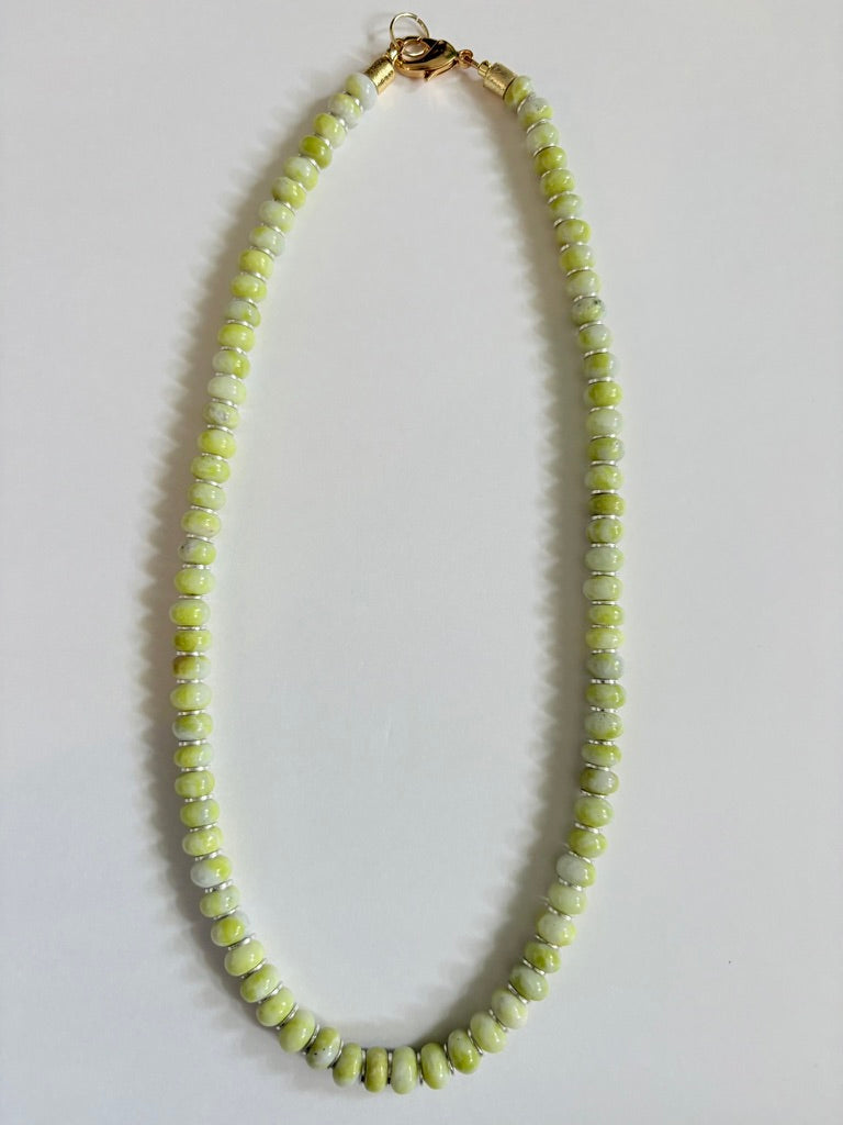 Lemon Jade Mixed Metals Necklace
