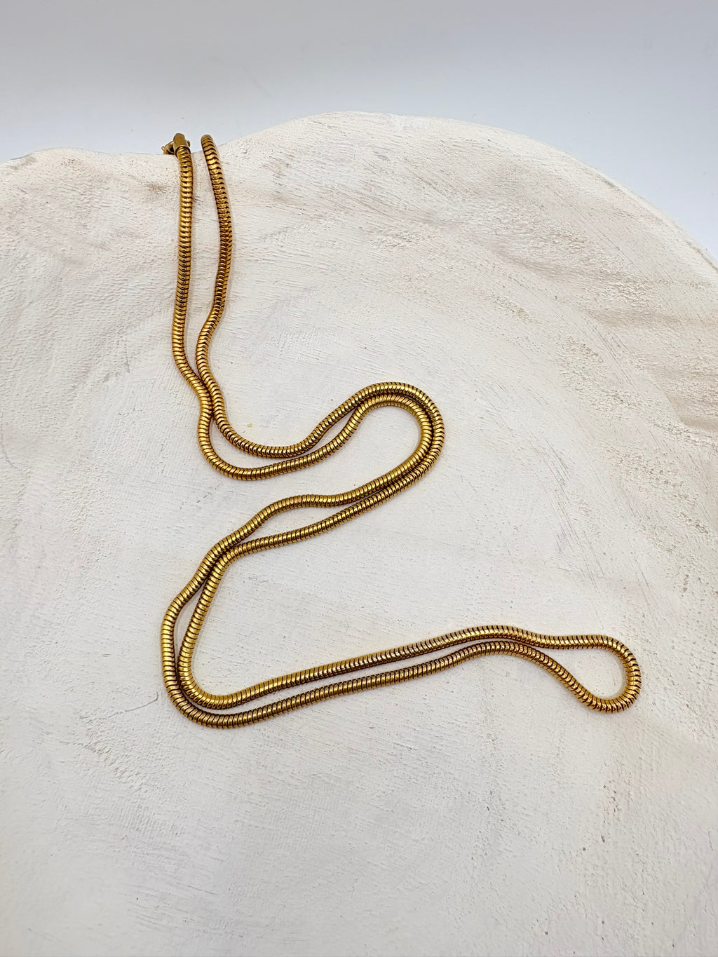 Vintage Heavy Liquid Snake Chain 34 inches