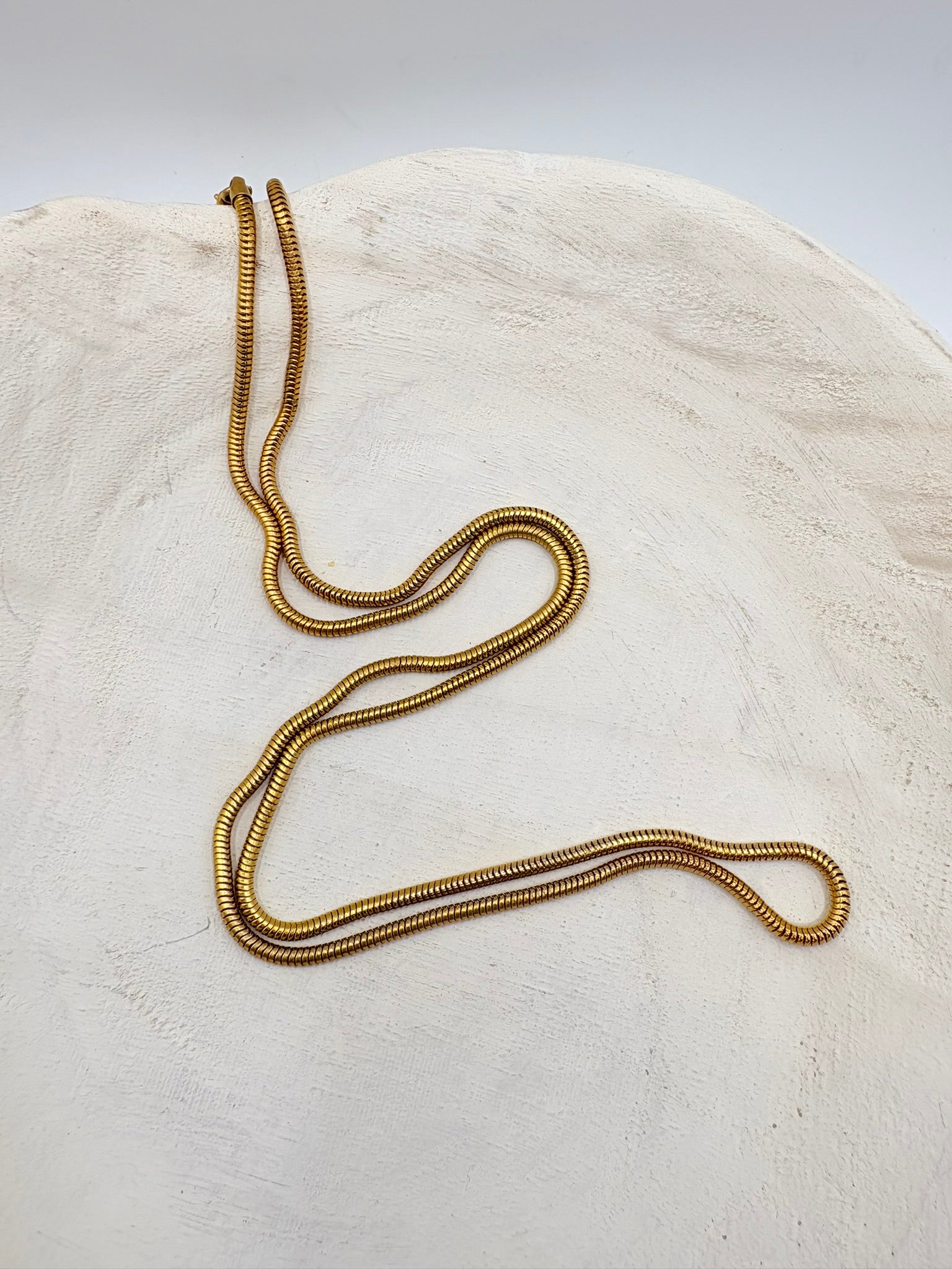 Vintage Heavy Liquid Snake Chain 34 inches