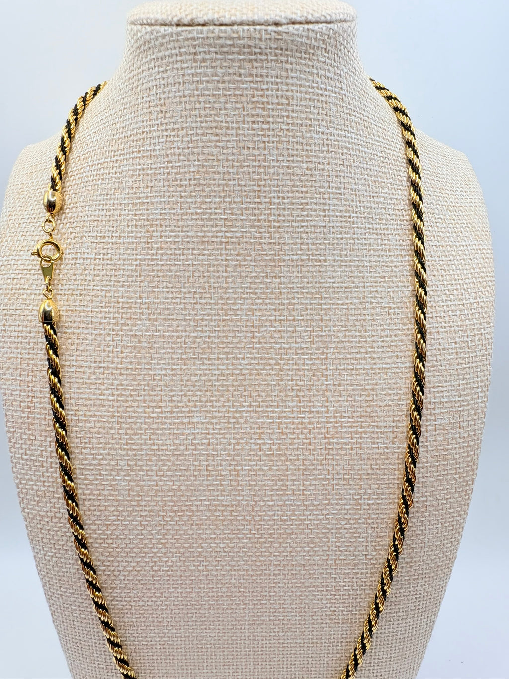 Vintage Enamel Accent Rope Chain- 24.5 inches