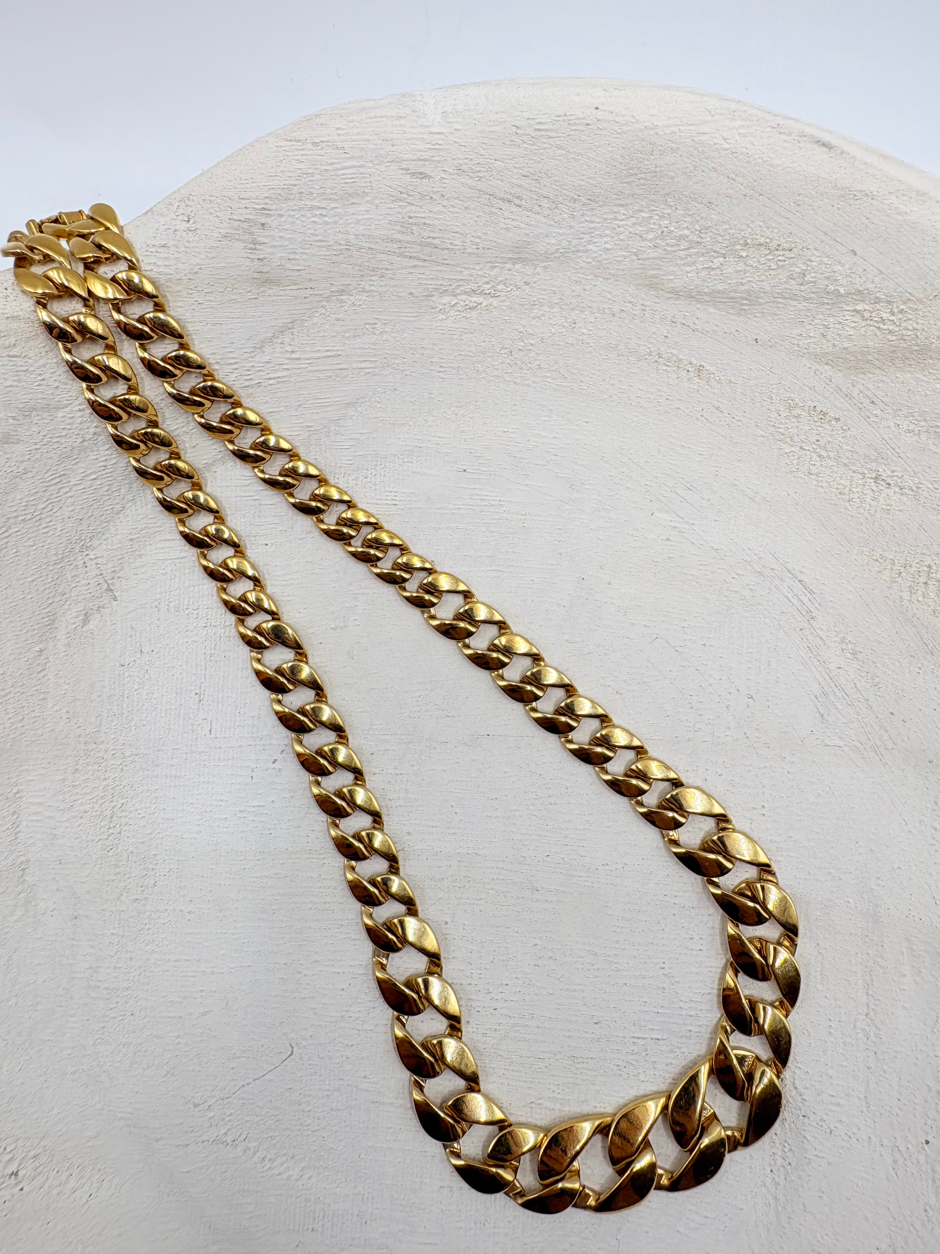 Vintage Bold Graduated Monet Curb Chain 17.5 inches