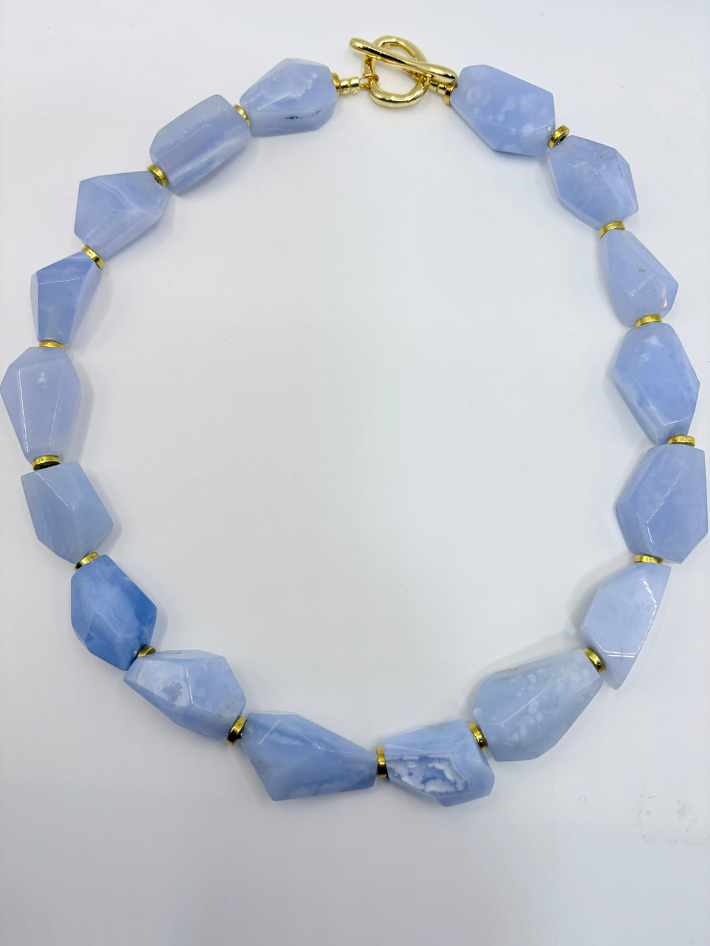 Blue Lace Agate Nugget Necklace