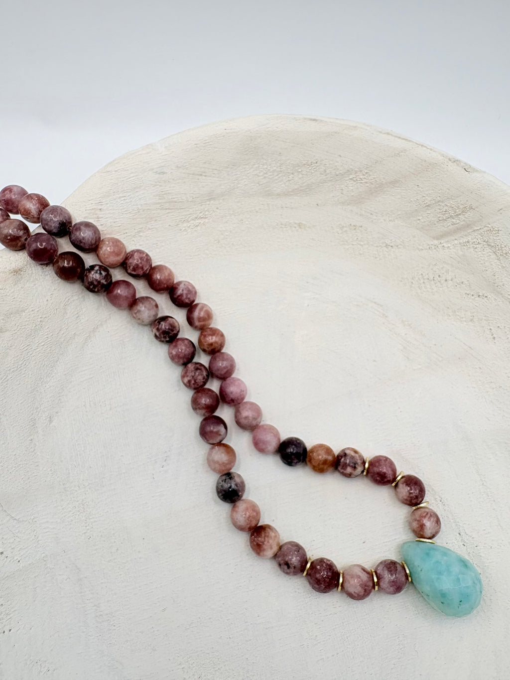 Unicorn Stone Necklace with Stone Pendant