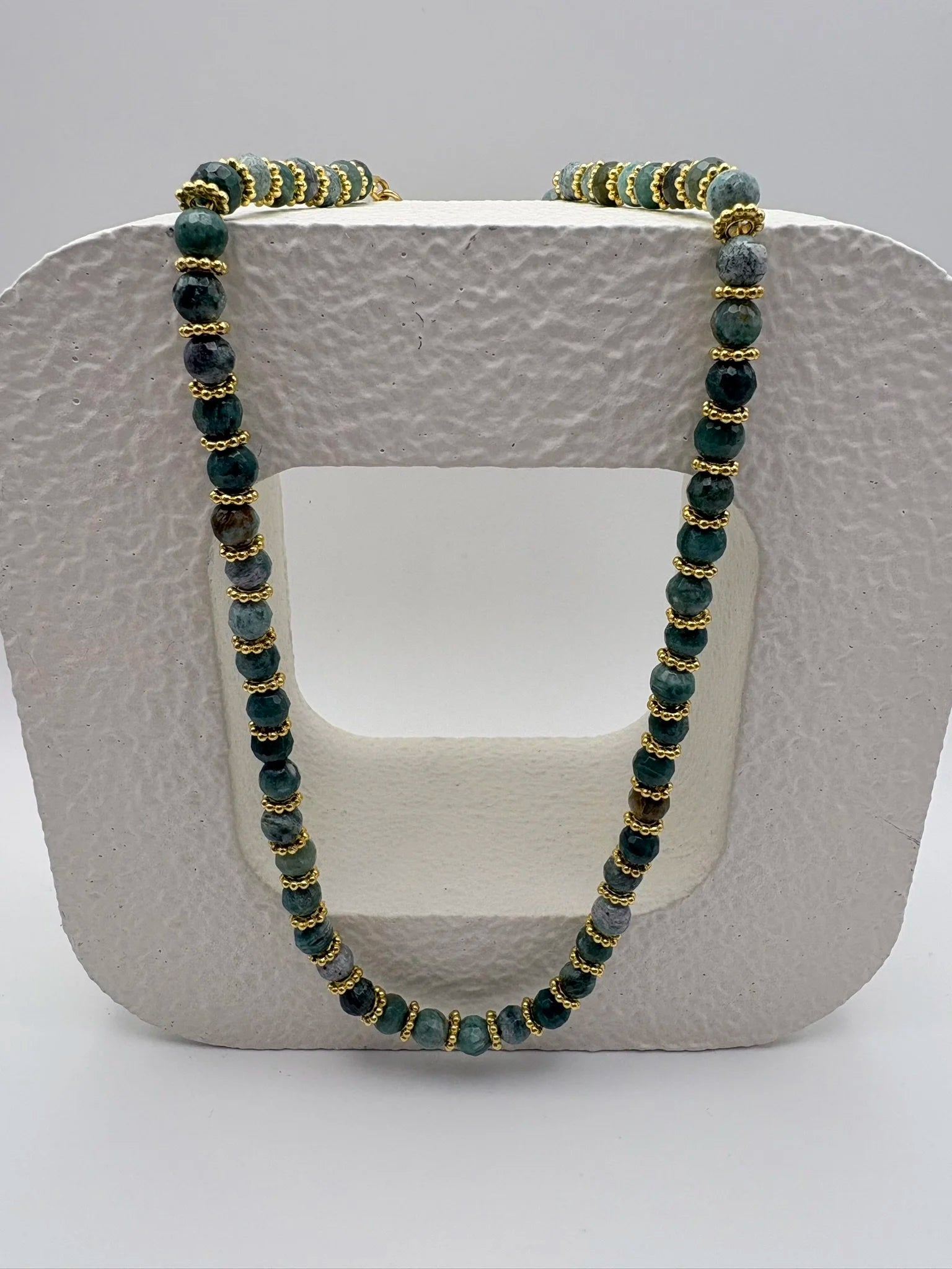 Dragon Blood Jade Stacking Necklace