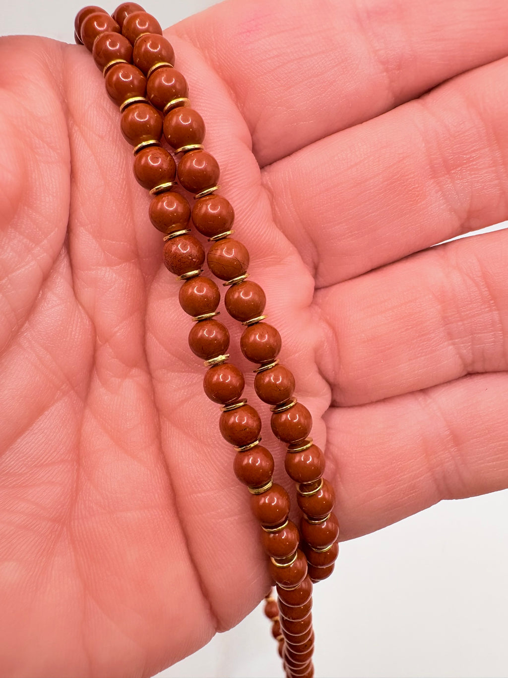 Burnt Orange Agate Dainty Necklace