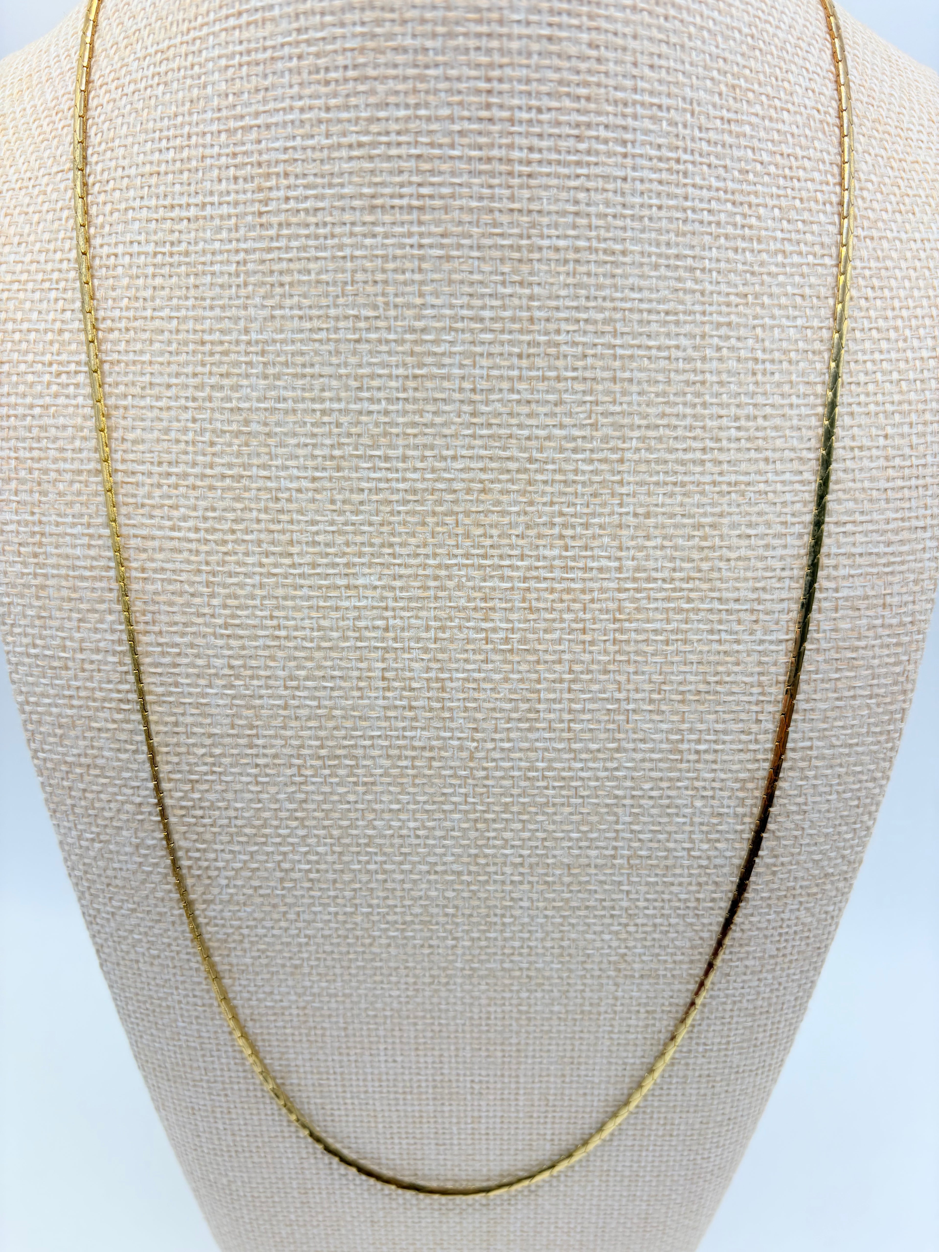 Vintage Textured Cobra Chain 24 inches