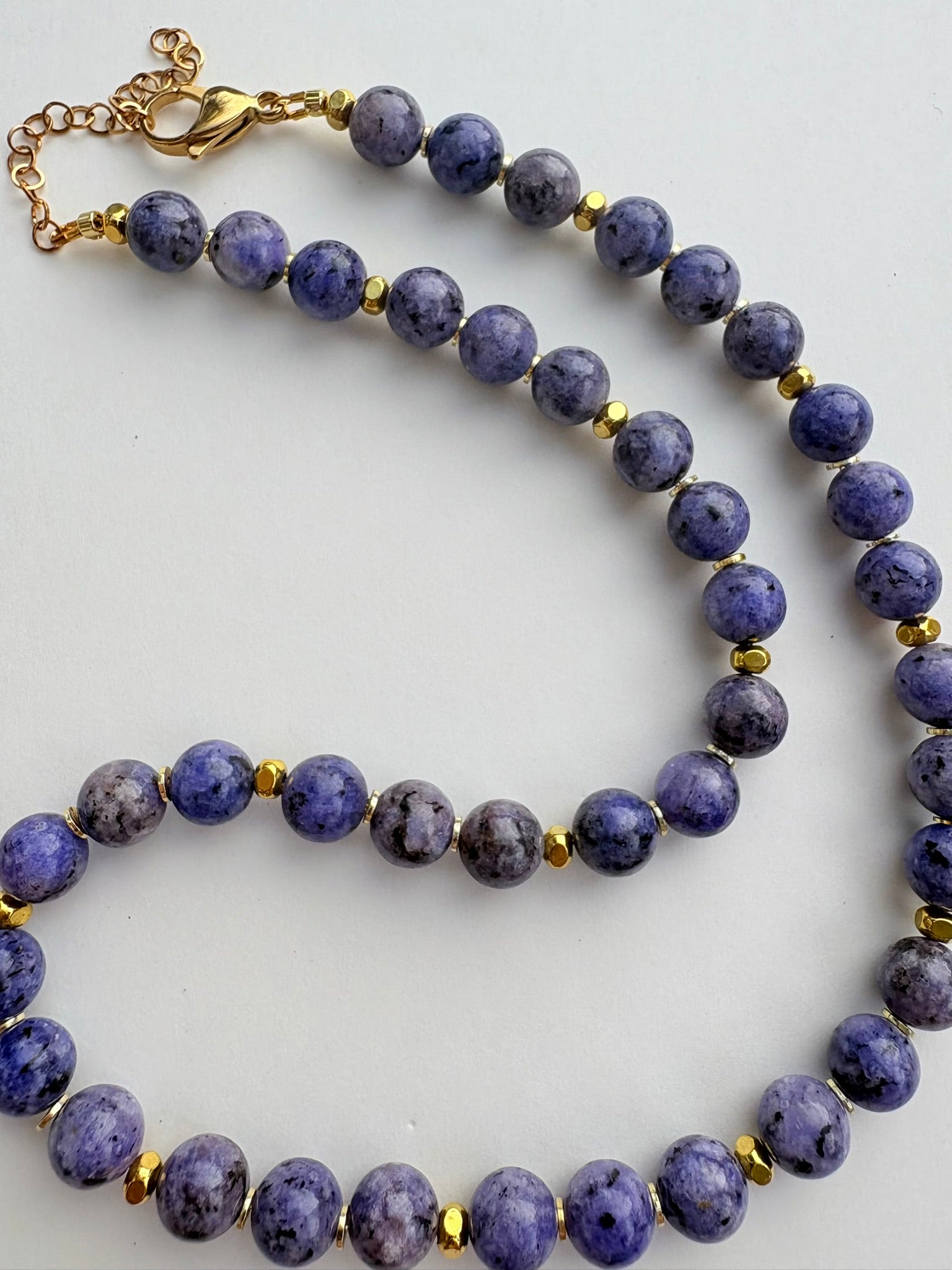 Natural Charoite Round Beaded Necklace