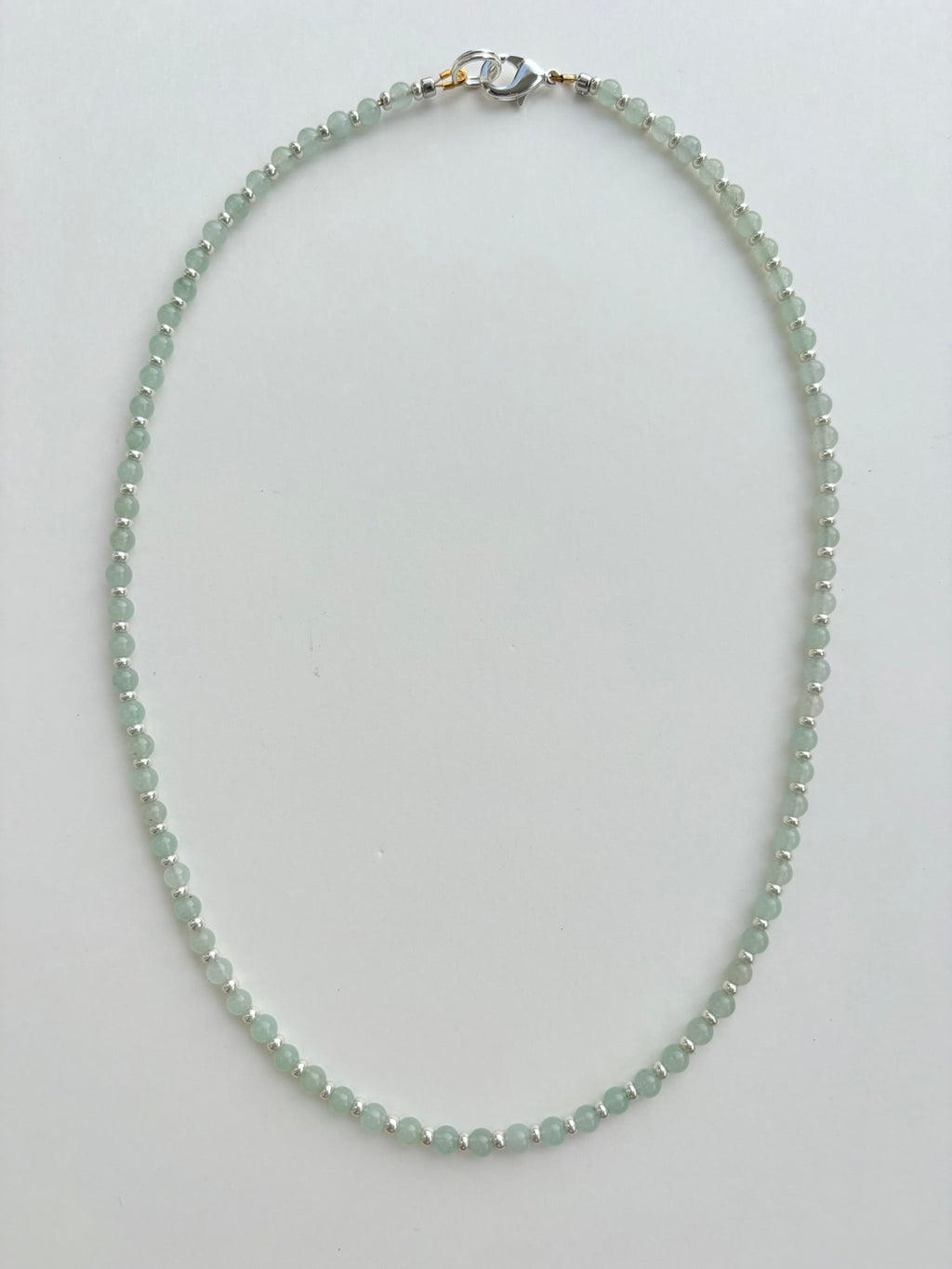 Translucent Aventurine Dainty Round Necklace