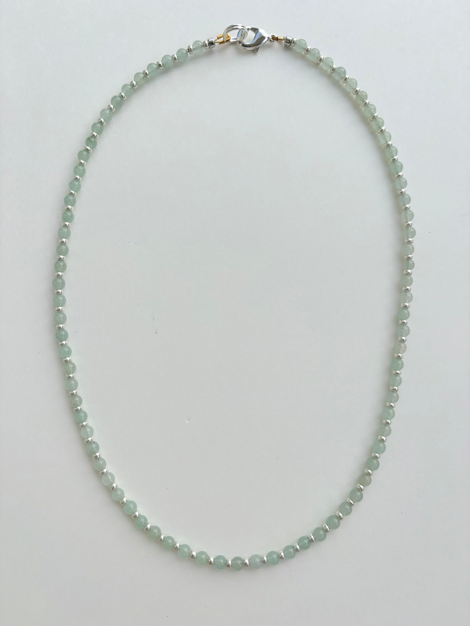 Translucent Aventurine Dainty Round Necklace
