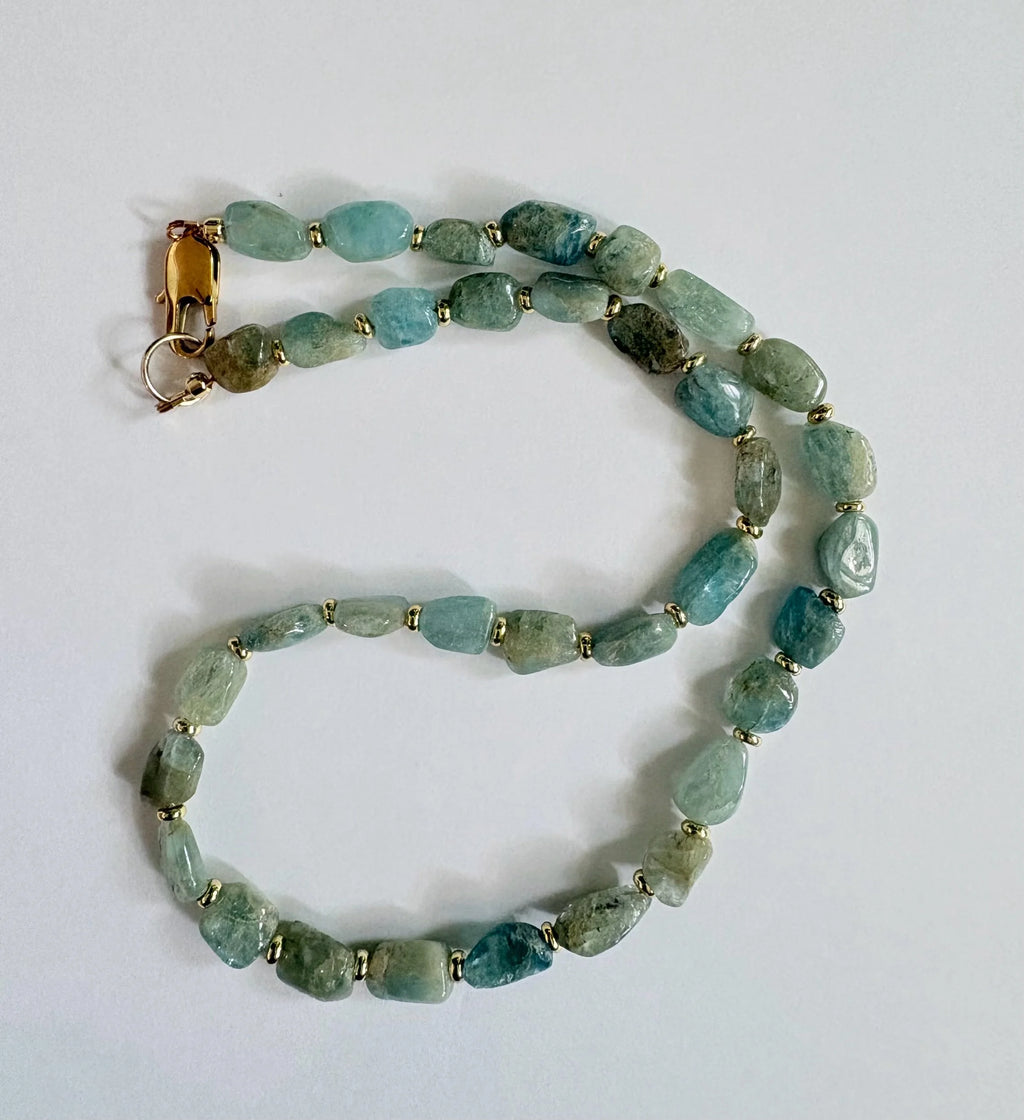 Aquamarine Nugget Necklace