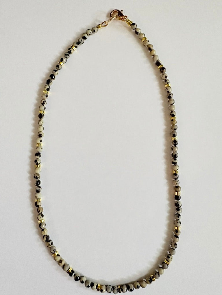 Dalmatian Jasper Stacking Necklace Small