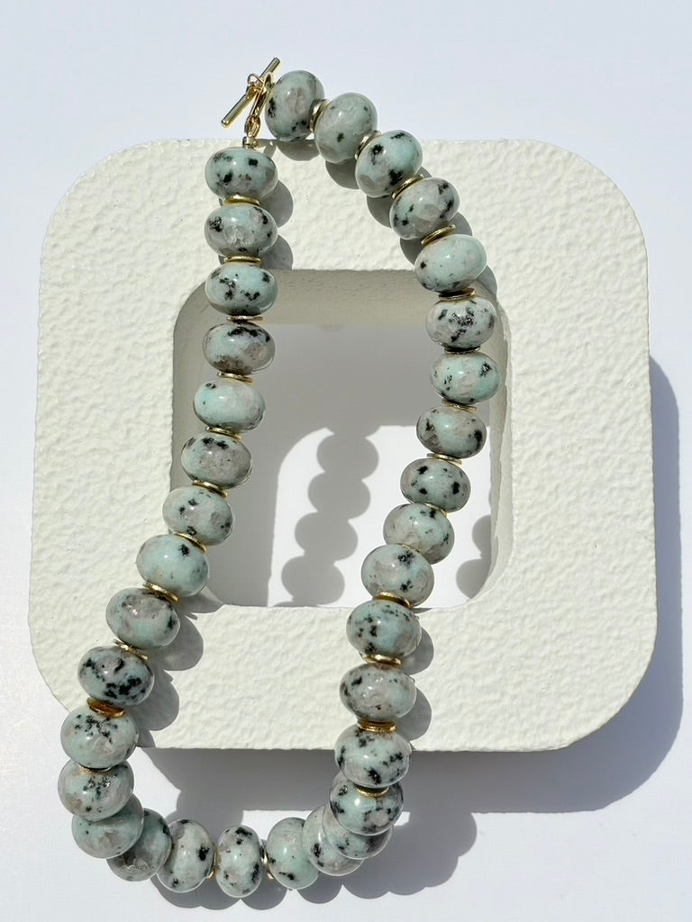 Kiwi Jasper Statement Necklace