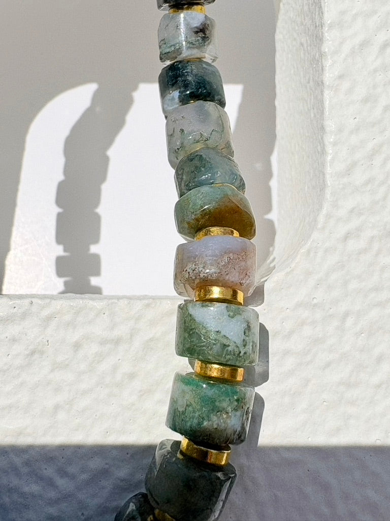 Moss Agate Gemstone Necklace
