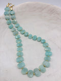 Amazonite Oval Beaded Necklace