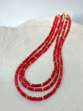 Coral Triple Necklace