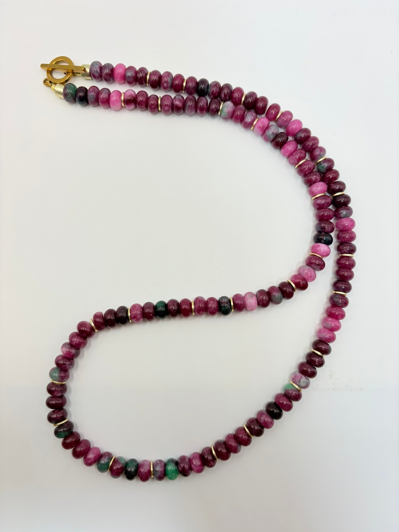 Ruby in Zoisite Rondelle Necklace