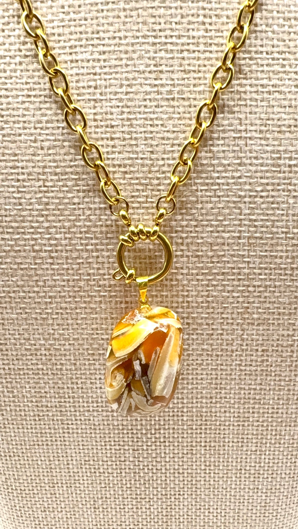 Statement Mosaic Shell Necklace