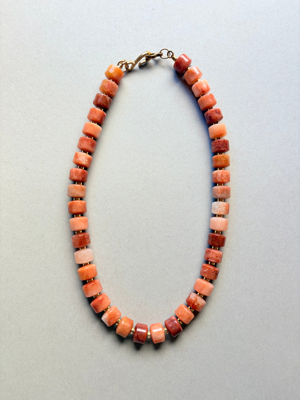 Rojo Agate Heishi Necklace