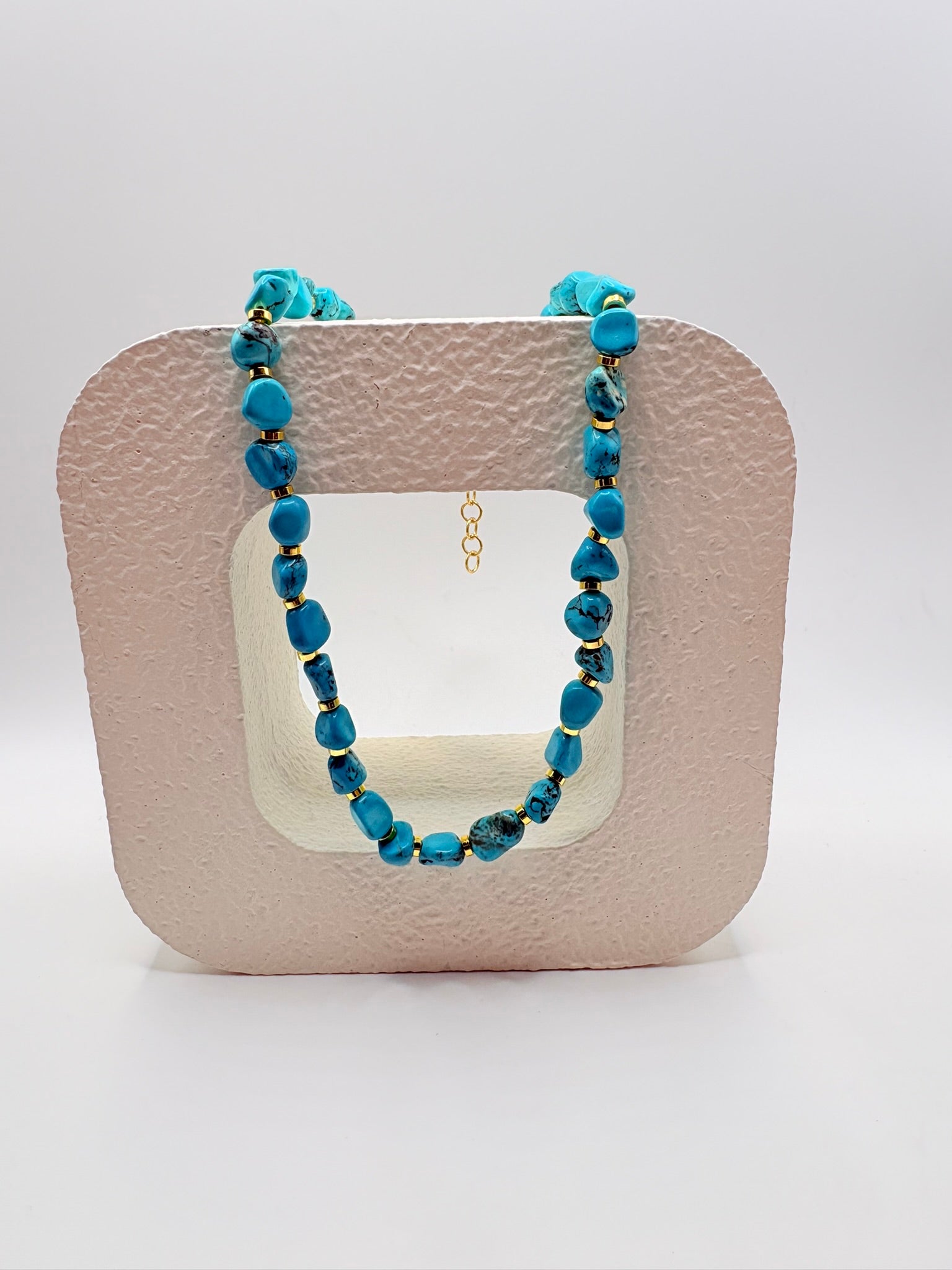 Tumble Turquoise Howlite Necklace