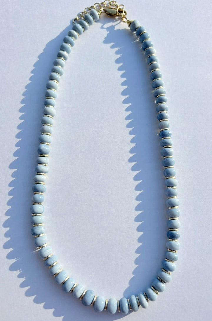 Opal Necklace- Pale Blue