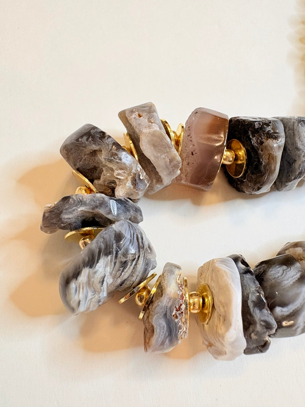 Agate and Quartz Chunky Necklace