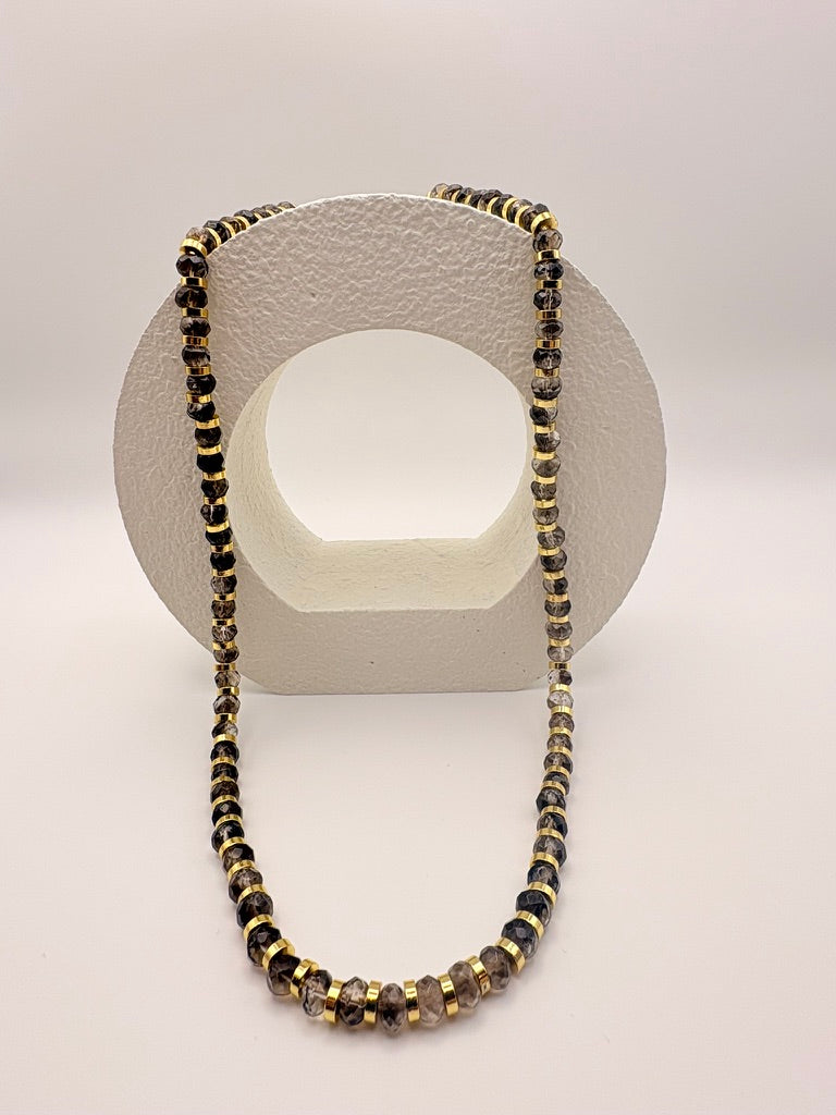 Smoky Quartz Faceted Gemstone Necklace