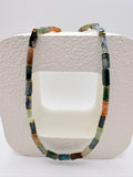 Indian Agate Tube Bead Stacking Necklace