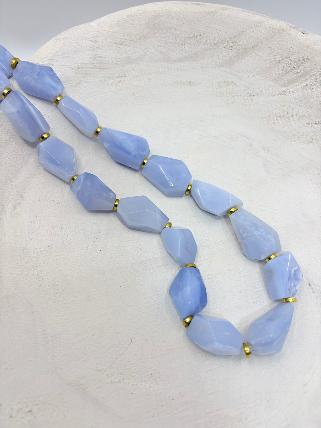 Blue Lace Agate Nugget Necklace