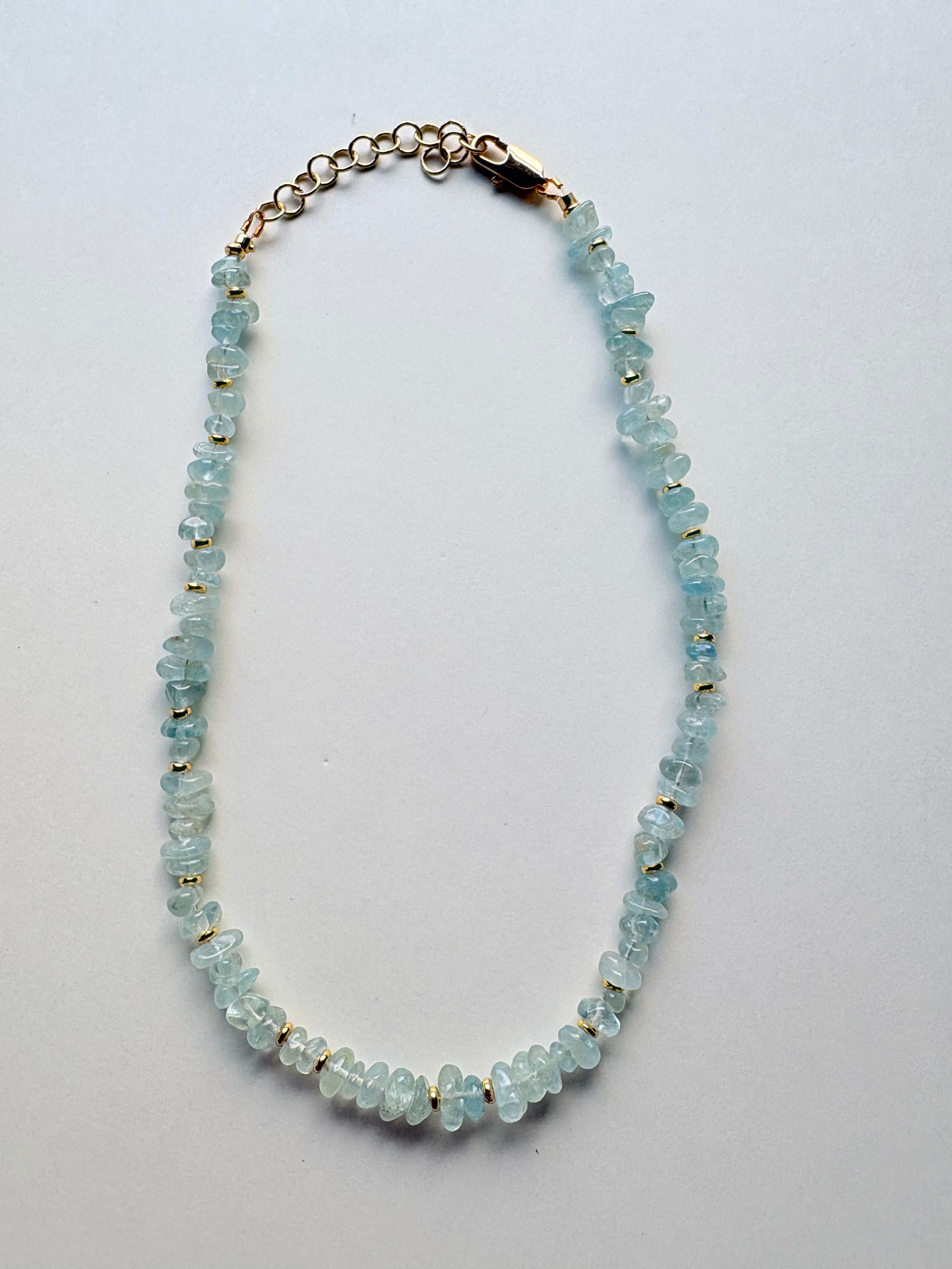 Aquamarine Nugget Necklace