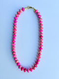 Opal Necklace- Bright Pink