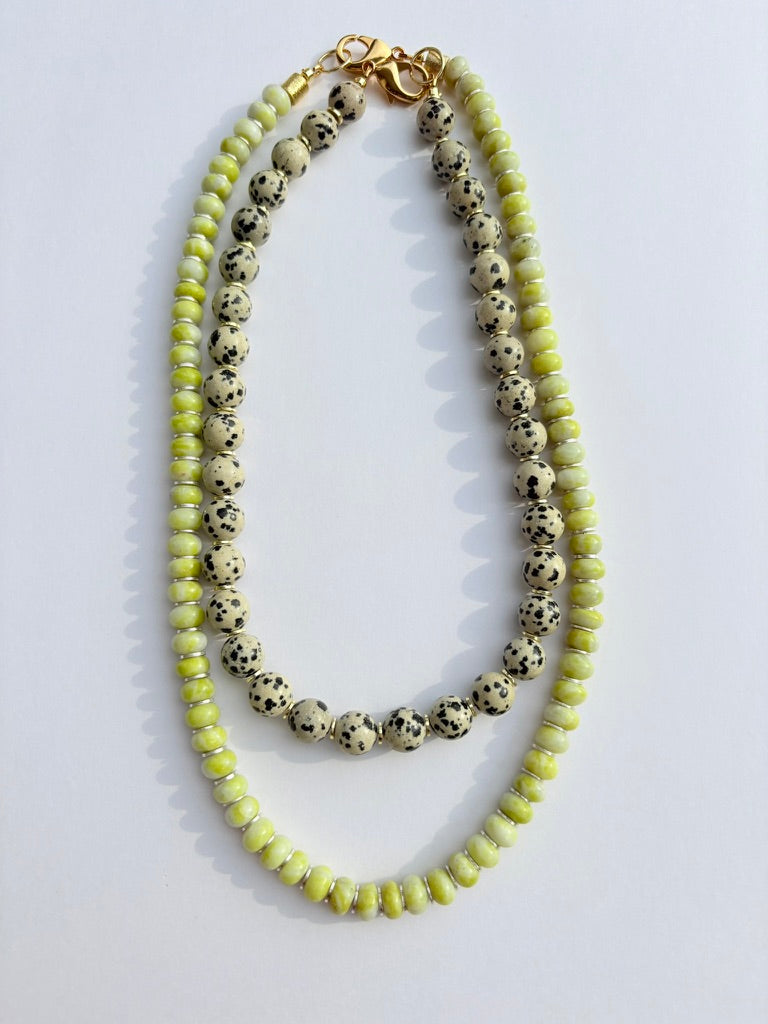 Lemon Jade Mixed Metals Necklace